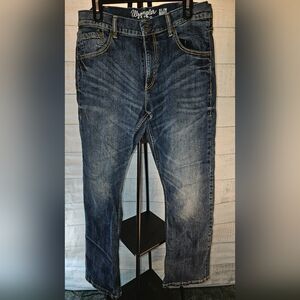 Wrangler Retro Dark Blue Bootcut Jeans 34x32
